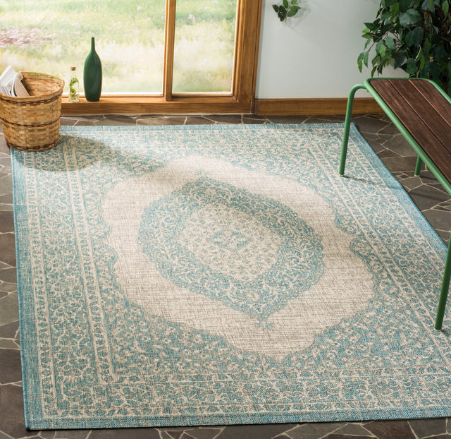 Safavieh Courtyard Cy8751 Light Grey/Aqua Rug - Safavieh - cy8751 - 37112 - 4r