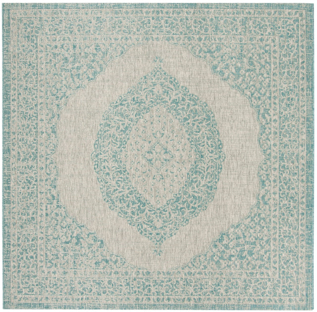 Safavieh Courtyard Cy8751 Light Grey/Aqua Rug - Safavieh - cy8751 - 37112 - 4sq