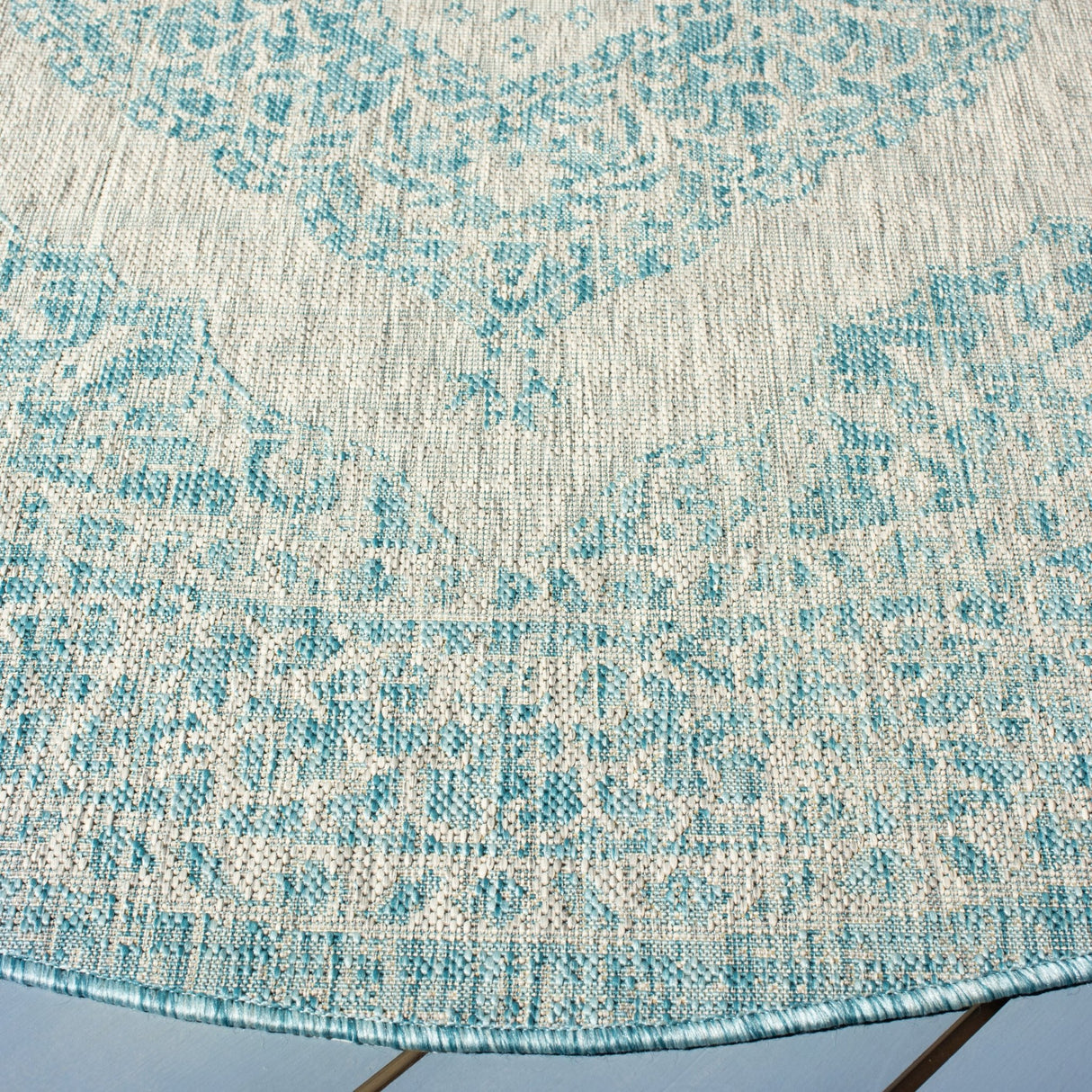 Safavieh Courtyard Cy8751 Light Grey/Aqua Rug - Safavieh - cy8751 - 37112 - 810