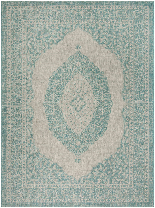 Safavieh Courtyard Cy8751 Light Grey/Aqua Rug - Safavieh - cy8751 - 37112 - 810