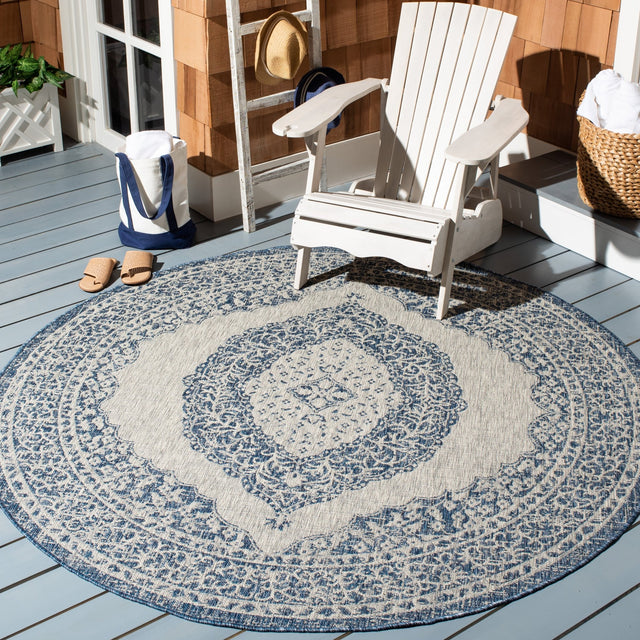 Safavieh Courtyard Cy8751 Light Grey/Blue Rug - Safavieh - cy8751 - 36812 - 5r