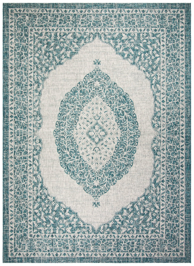 Safavieh Courtyard Cy8751 Light Grey/Teal Rug - Safavieh - cy8751 - 37212 - 27