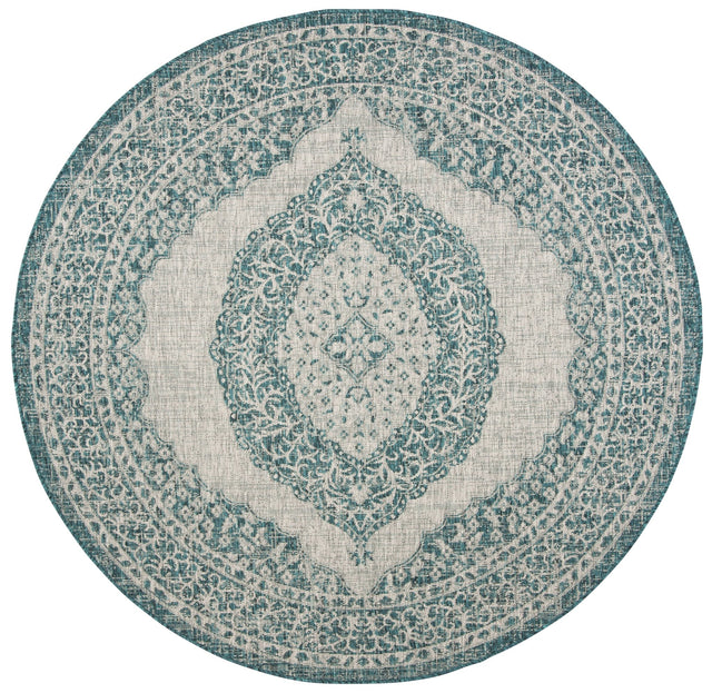 Safavieh Courtyard Cy8751 Light Grey/Teal Rug - Safavieh - cy8751 - 37212 - 27