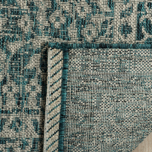 Safavieh Courtyard Cy8751 Light Grey/Teal Rug - Safavieh - cy8751 - 37212 - 27