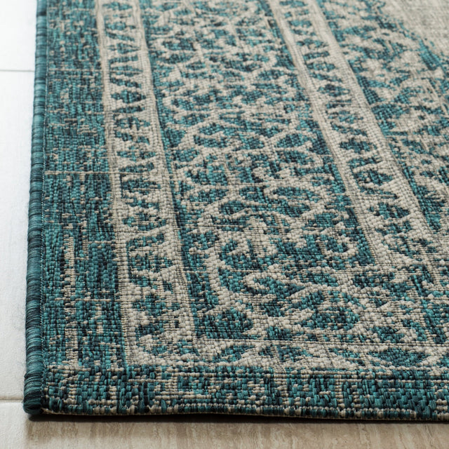 Safavieh Courtyard Cy8751 Light Grey/Teal Rug - Safavieh - cy8751 - 37212 - 27