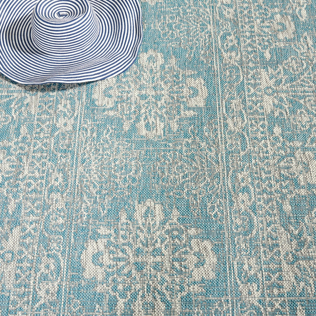 Safavieh Courtyard Cy8796 - 37121 Aqua/Grey Rug - Safavieh - cy8796 - 37121 - 5