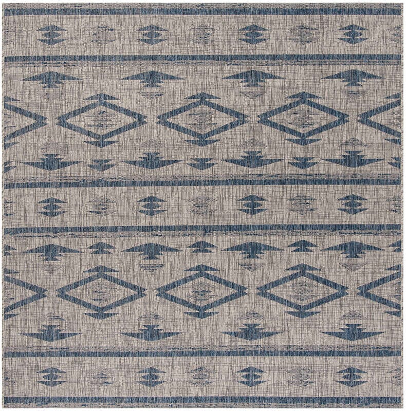 Safavieh Courtyard Cy8863 - 36812 Grey / Navy Rugs - Safavieh - cy8863 - 36812 - 7sq