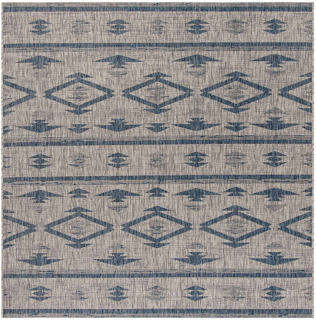 Safavieh Courtyard Cy8863 - 36812 Grey / Navy Rugs - Safavieh - cy8863 - 36812 - 7sq