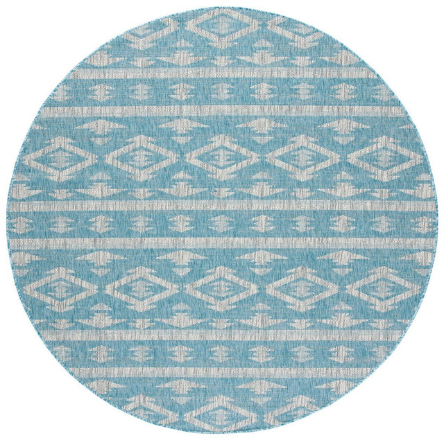 Safavieh Courtyard Cy8863 - 37121 Aqua/Grey Rugs - Safavieh - cy8863 - 37121 - 7r