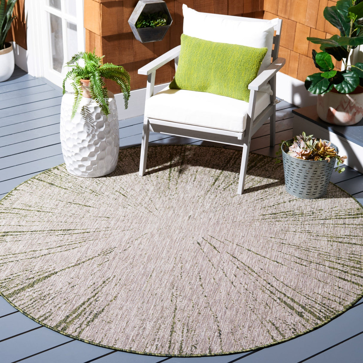 Safavieh Courtyard Cy8893 Beige/Dark Green Rug - Safavieh - cy8893 - 37921 - 7r