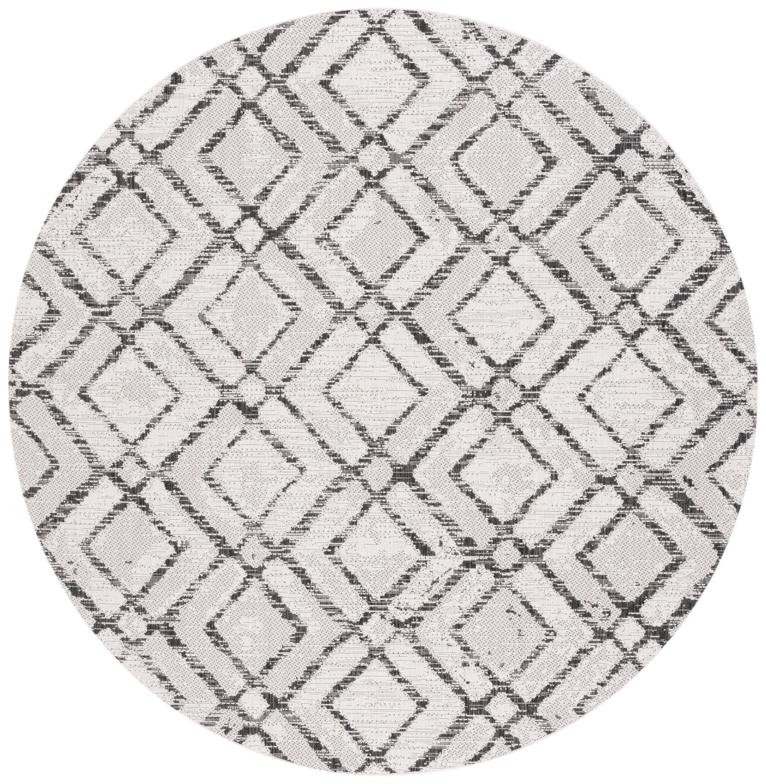 Safavieh Courtyard Cy8951 - 53712 Ivory/Black Rug - Safavieh - cy8951 - 53712 - 7r