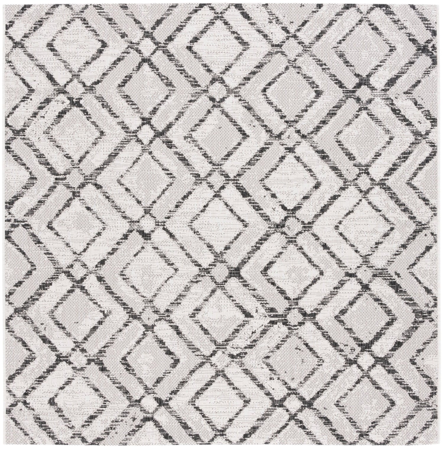 Safavieh Courtyard Cy8951 - 53712 Ivory/Black Rug - Safavieh - cy8951 - 53712 - 7r
