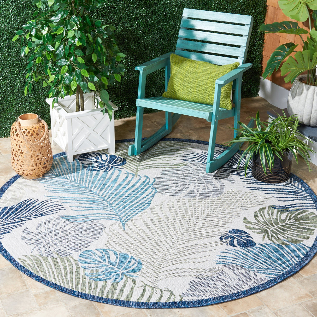 Safavieh Courtyard Cy9621 - 53424 Beige/Green Blue Rug - Safavieh - cy9621 - 53424 - 7r