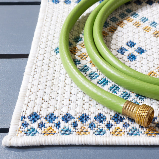 Safavieh Courtyard Cy9681 - 53455 Ivory/Navy Yellow Rug - Safavieh - cy9681 - 53455 - 7r