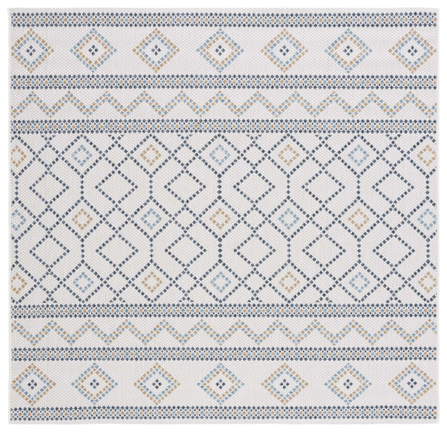 Safavieh Courtyard Cy9681 - 53455 Ivory/Navy Yellow Rug - Safavieh - cy9681 - 53455 - 7r