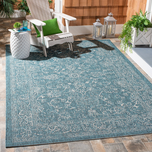 Safavieh Courtyard Cyb8680 - 37221 Turquoise Rug - Safavieh - cyb8680 - 37221 - 5