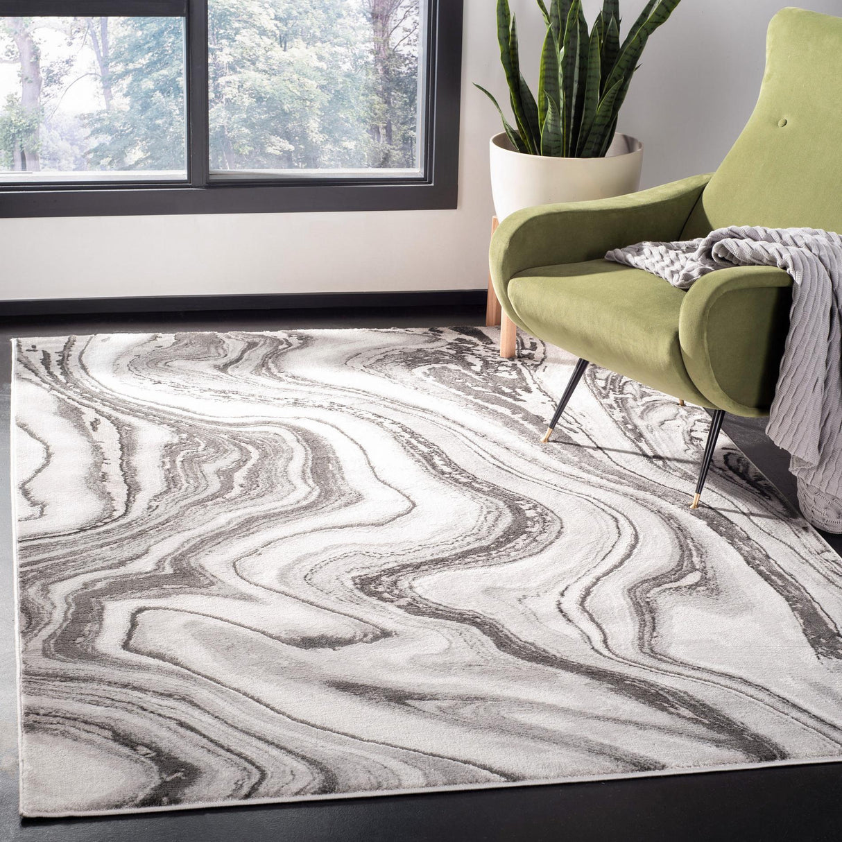 Safavieh Craft Cft819G Grey/Silver Rug - Safavieh - cft819g - 4sq