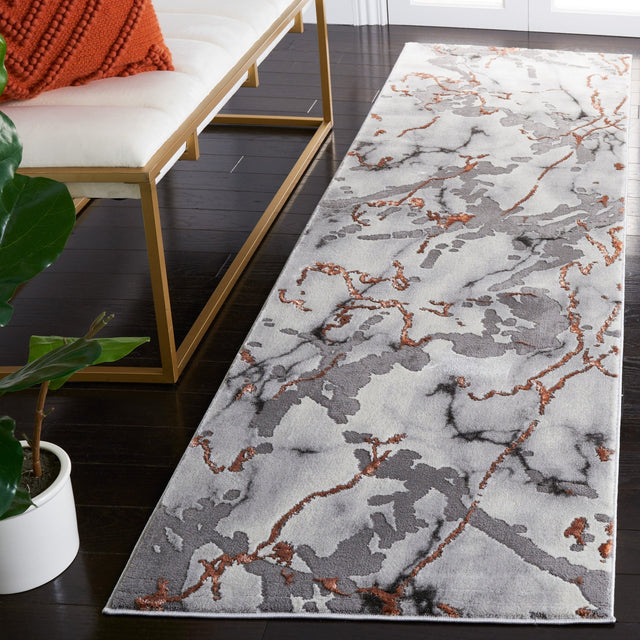 Safavieh Craft Cft852G Grey/Orange Rug - Safavieh - cft852g - 7r