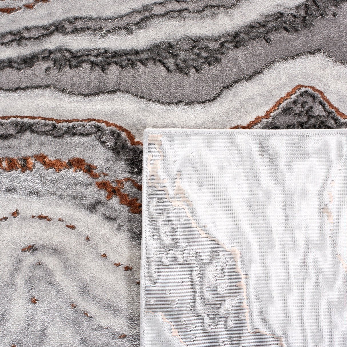 Safavieh Craft Cft858F Grey/Orange Rug - Safavieh - cft858f - 7r