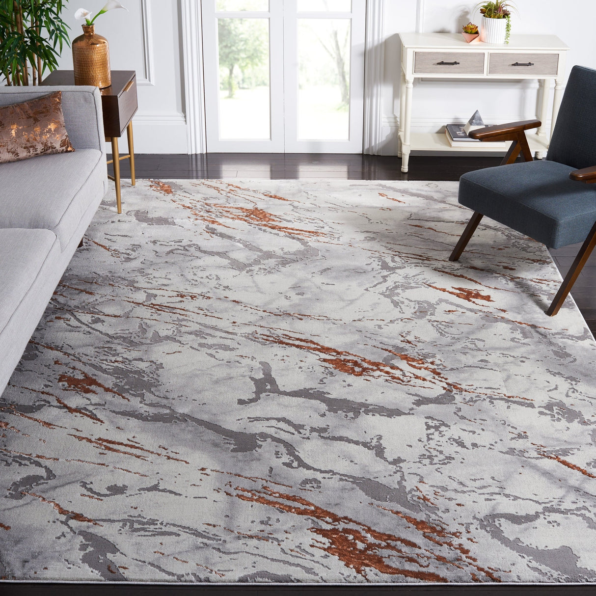 Safavieh Craft Cft866F Grey/Orange Rug - Safavieh - cft866f - 4