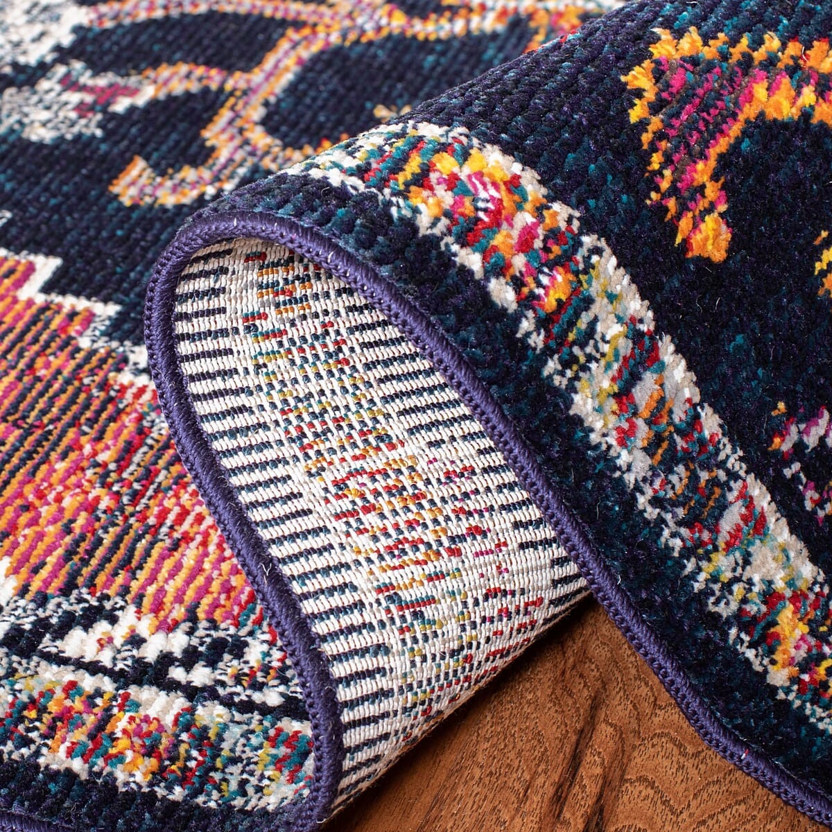 Safavieh Crystal Crs501H Navy/Fuchsia Rug - Safavieh - crs501h - 3