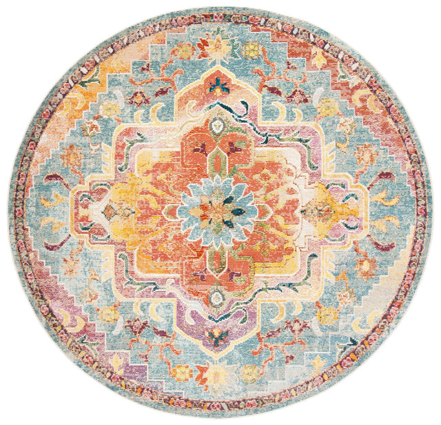 Safavieh Crystal Crs501K Orange/Teal Rug - Safavieh - crs501k - 4r