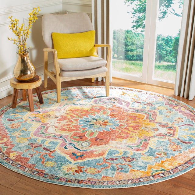 Safavieh Crystal Crs501K Orange/Teal Rug - Safavieh - crs501k - 4r