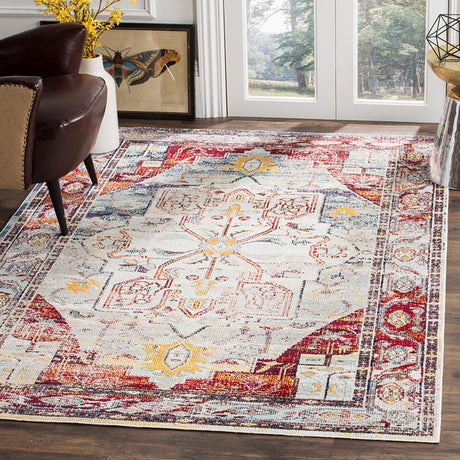 Safavieh Crystal Crs503C Light Blue / Red Rugs - Safavieh - crs503c - 3
