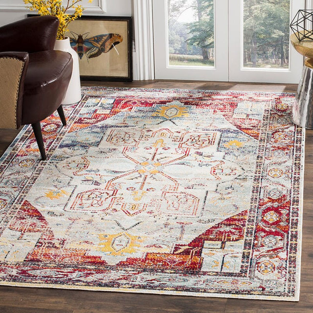 Safavieh Crystal Crs503C Light Blue / Red Rugs - Safavieh - crs503c - 3