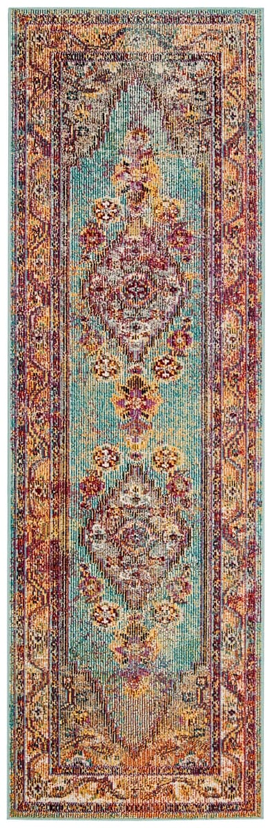 Safavieh Crystal Crs507A Light Blue / Orange Rugs - Safavieh - crs507a - 25