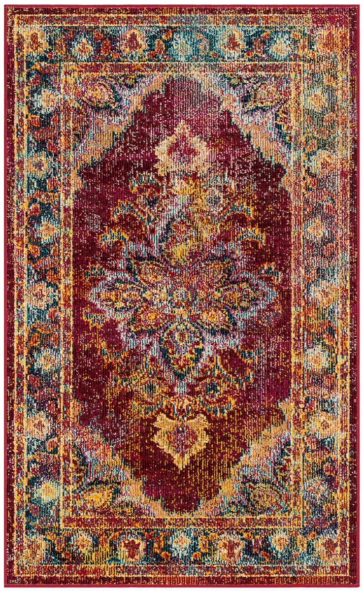 Safavieh Crystal Crs508R Ruby / Navy Rugs - Safavieh - crs508r - 3
