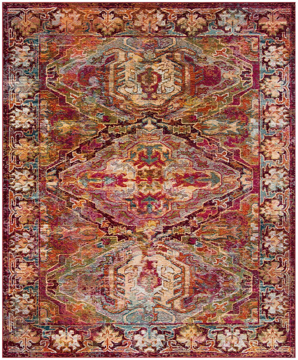 Safavieh Crystal Crs516B Fuchsia / Light Blue Rugs - Safavieh - crs516b - 3