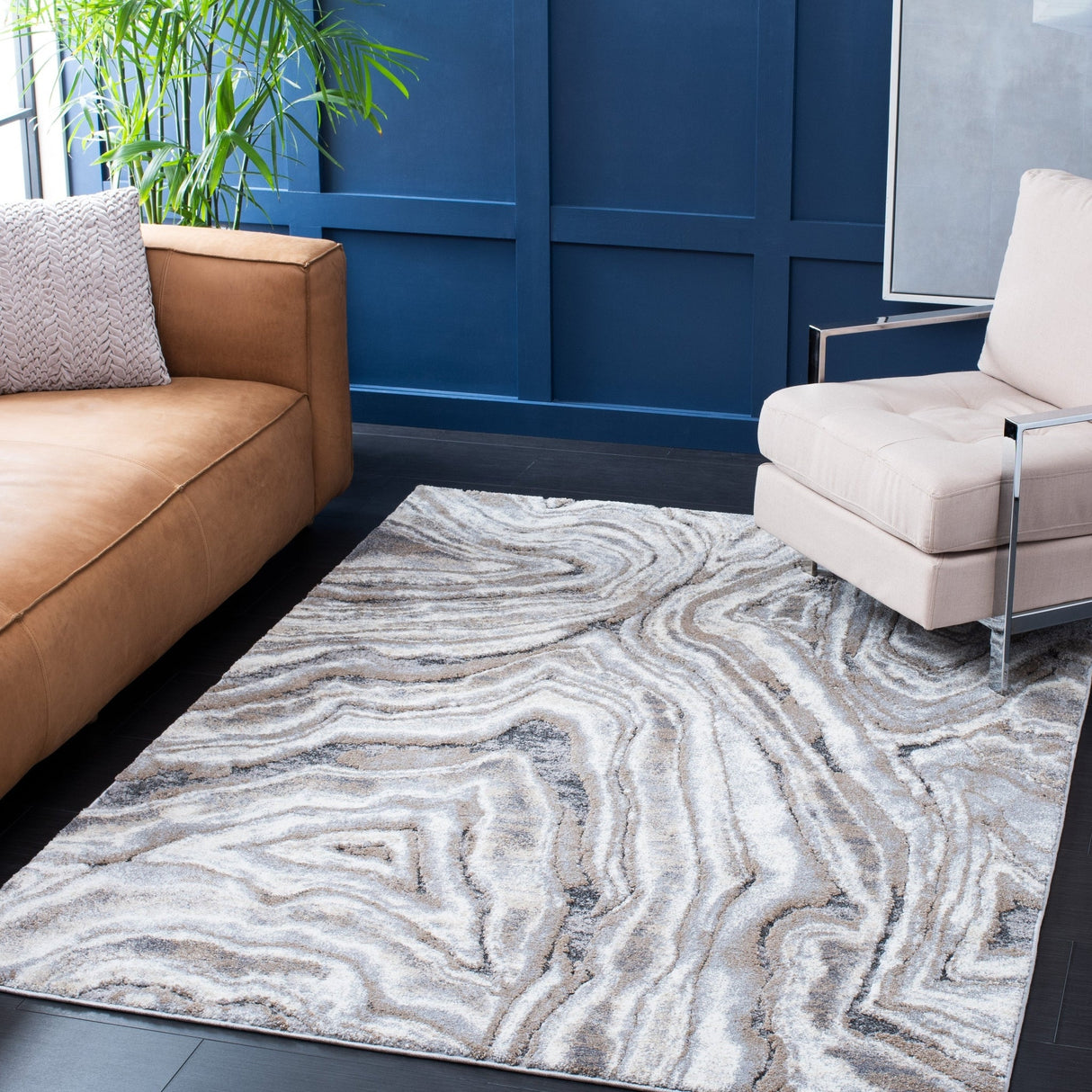 Safavieh Cyrus Shag Cyr116B Beige/Grey Rugs - Safavieh - cyr116b - 4