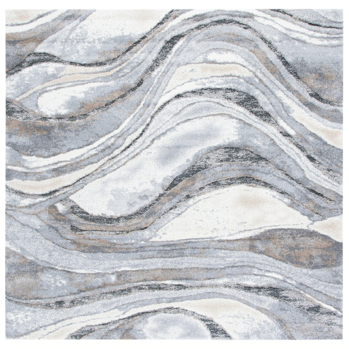 Safavieh Cyrus Shag Cyr118G Grey/Beige Rugs - Safavieh - cyr118g - 7sq