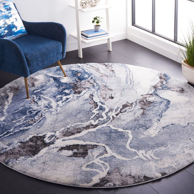 Safavieh Cyrus Shag Cyr121A Ivory/Blue Rug - Safavieh - cyr121a - 7r