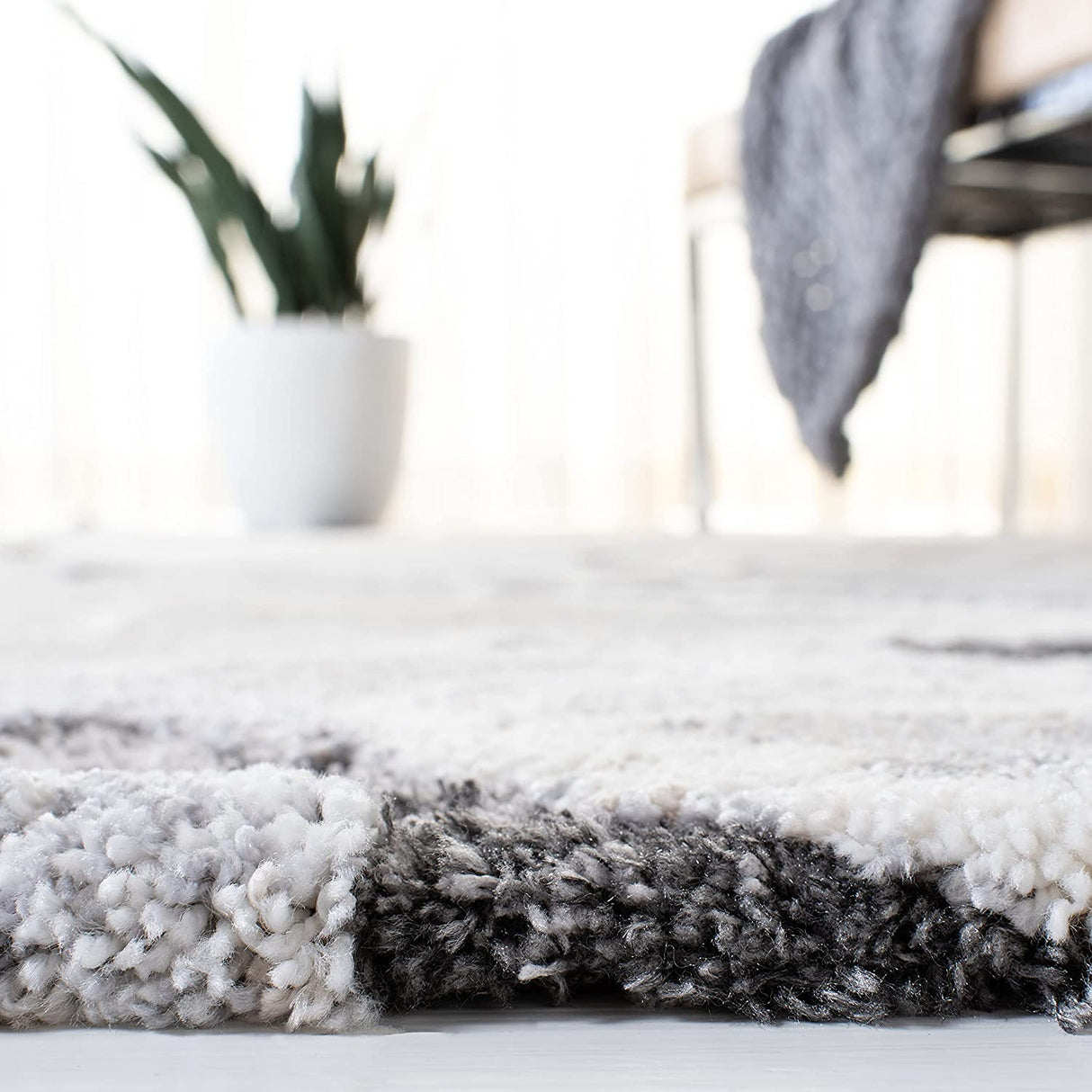 Safavieh Cyrus Shag Cyr121G Grey/Beige Rugs - Safavieh - cyr121g - 4