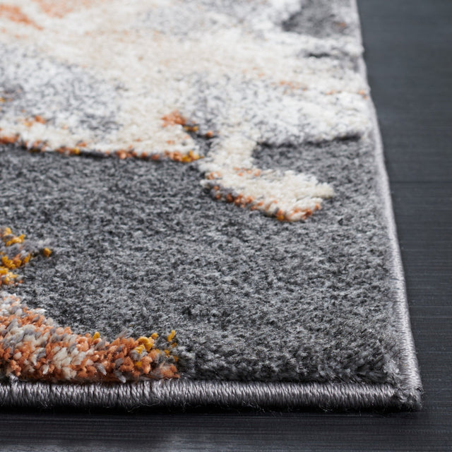Safavieh Cyrus Shag Cyr121H Dark Grey/Orange Rug - Safavieh - cyr121h - 7r