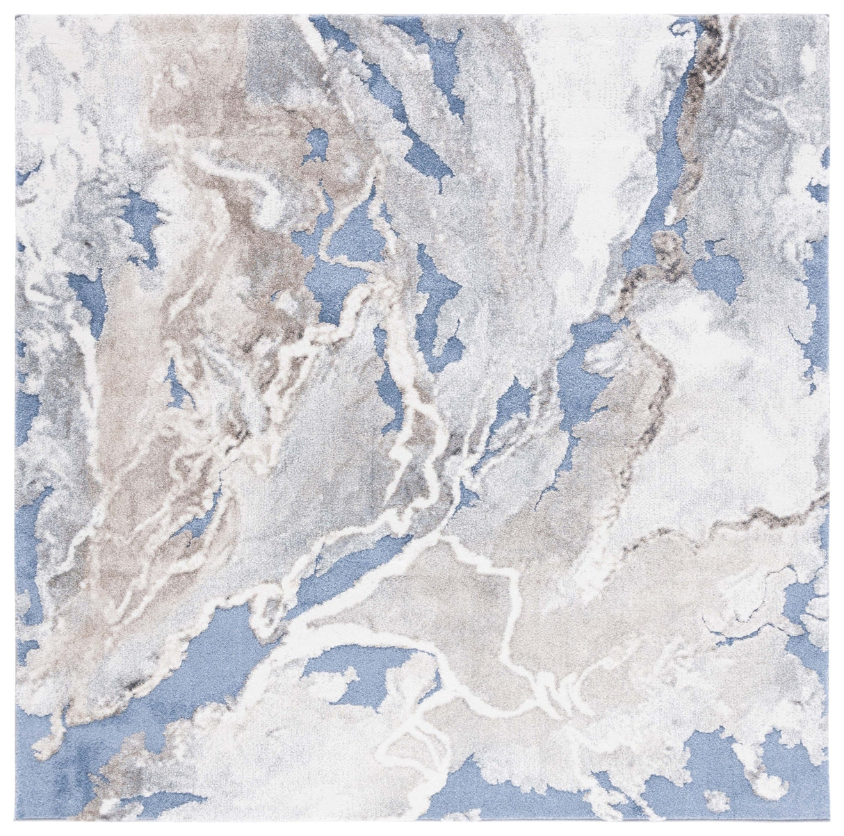 Safavieh Cyrus Shag Cyr121M Blue/Beige Rug - Safavieh - cyr121m - 7sq