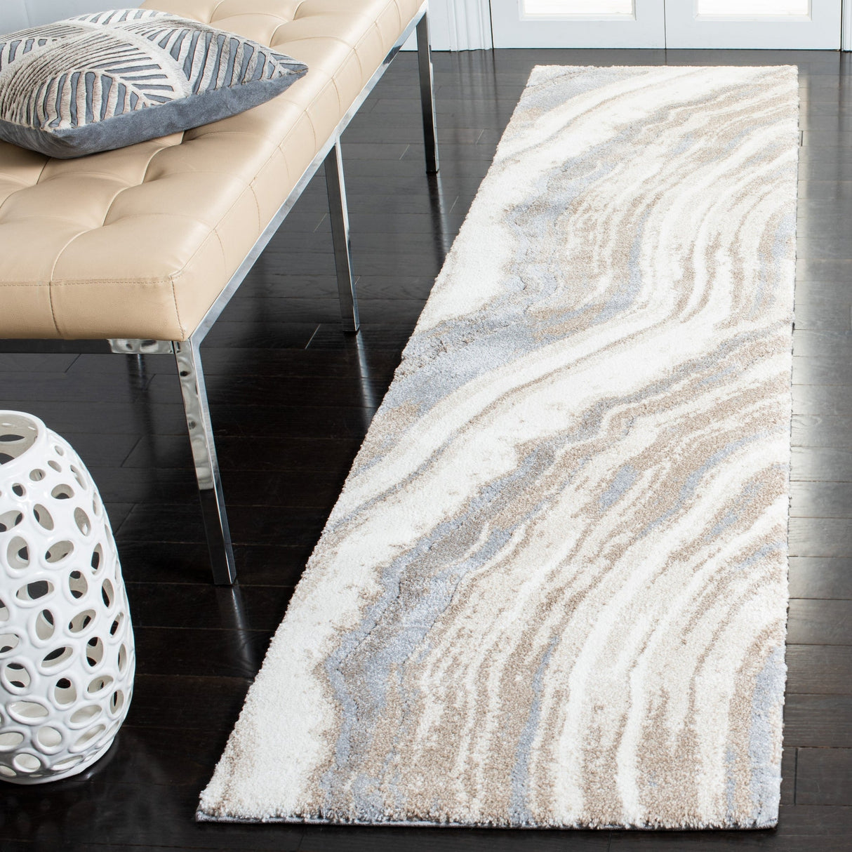 Safavieh Cyrus Shag Cyr126A Ivory/Grey Rug - Safavieh - cyr126a - 4