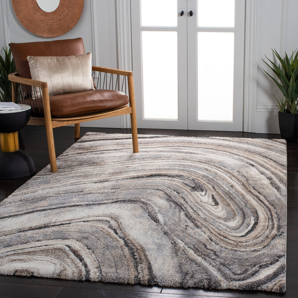 Safavieh Cyrus Shag Cyr132A Ivory/Grey Rugs - Safavieh - cyr132a - 4