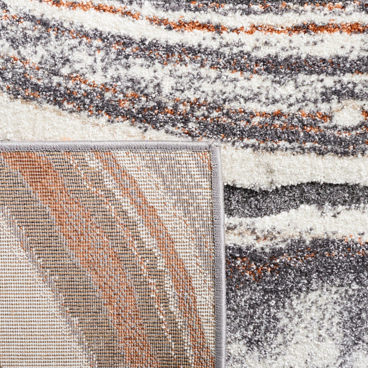 Safavieh Cyrus Shag Cyr134F Grey/Rust Rug - Safavieh - cyr134f - 3