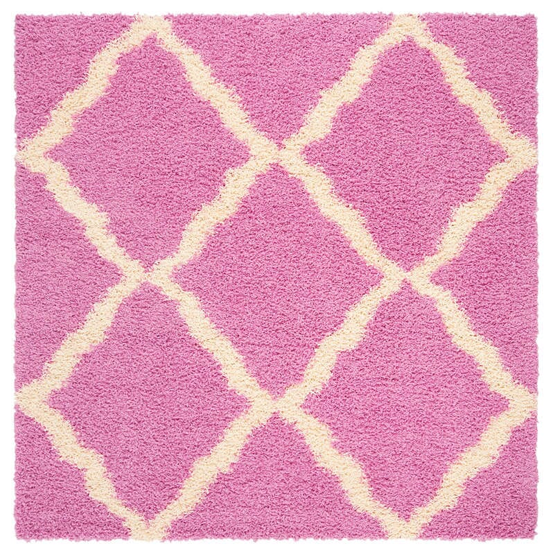 Safavieh Dallas Shag Sgd257I Pink / Ivory Rugs - Safavieh - sgd257i - 6sq
