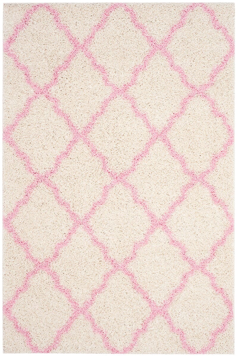 Safavieh Dallas Shag Sgd257P Ivory/Light Pink Rug - Safavieh - sgd257p - 3