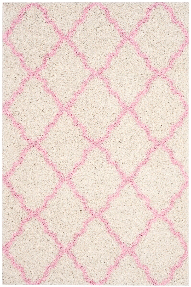 Safavieh Dallas Shag Sgd257P Ivory/Light Pink Rug - Safavieh - sgd257p - 6sq