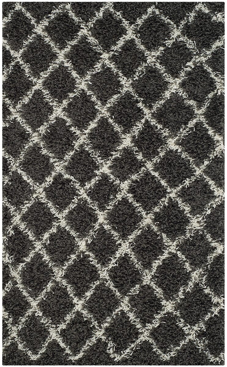 Safavieh Dallas Shag Sgd258A Dark Grey / Ivory Rugs - Safavieh - sgd258a - 6r