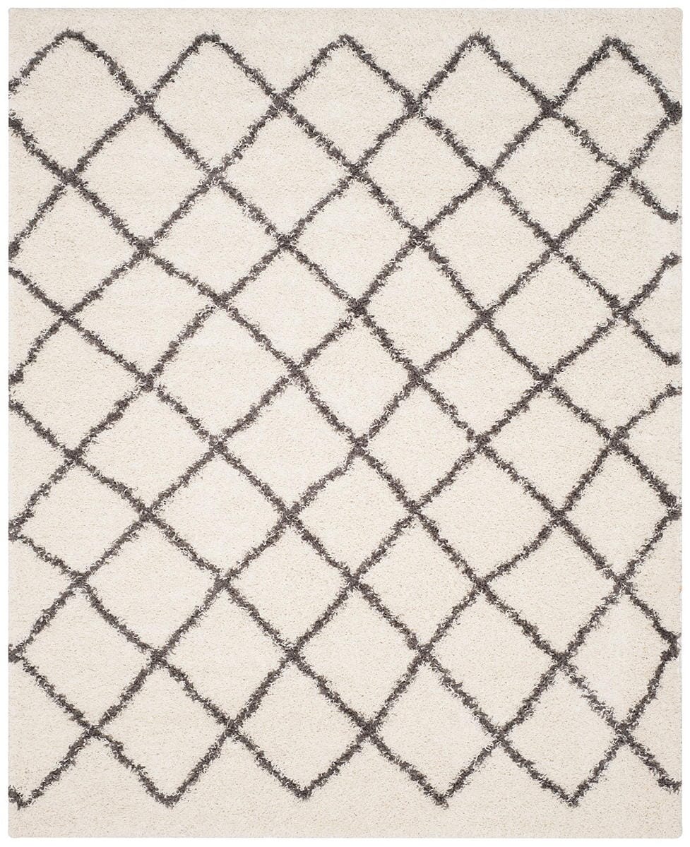 Safavieh Dallas Shag Sgd258H Ivory / Dark Green Rugs - Safavieh - sgd258h - 6r