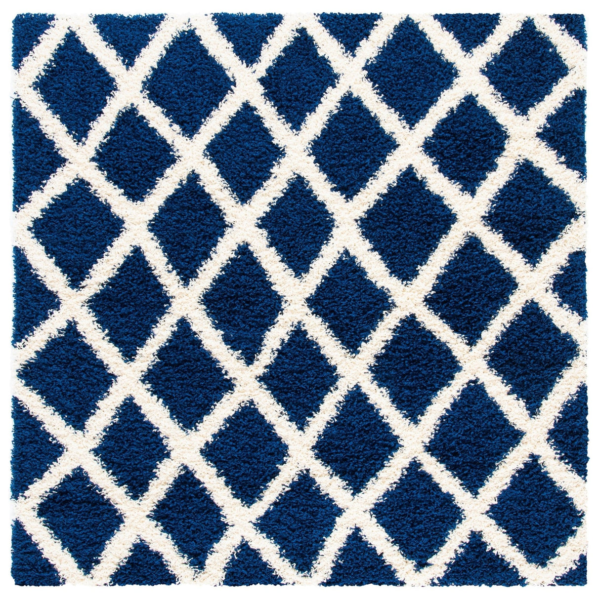 Safavieh Dallas Shag Sgd258N Navy/Ivory Rugs - Safavieh - sgd258n - 6sq