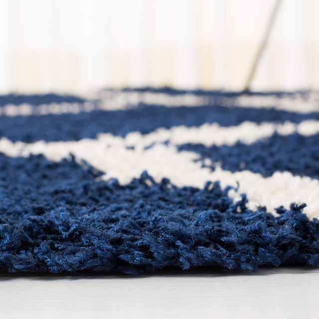 Safavieh Dallas Shag Sgds257N Navy/Ivory Rug - Safavieh - sgds257n - 1115