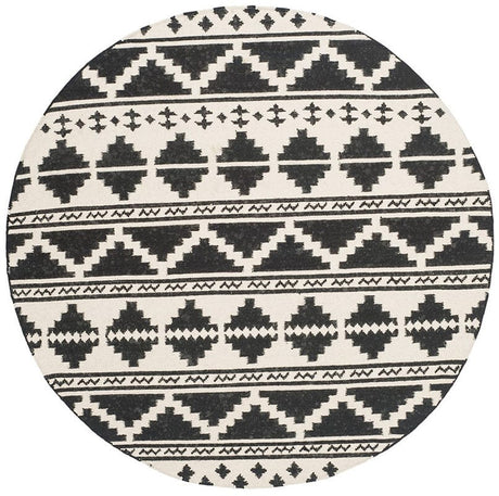 Safavieh Dhurries Dhu110A Navy / Ivory Rugs - Safavieh - dhu110a - 6r