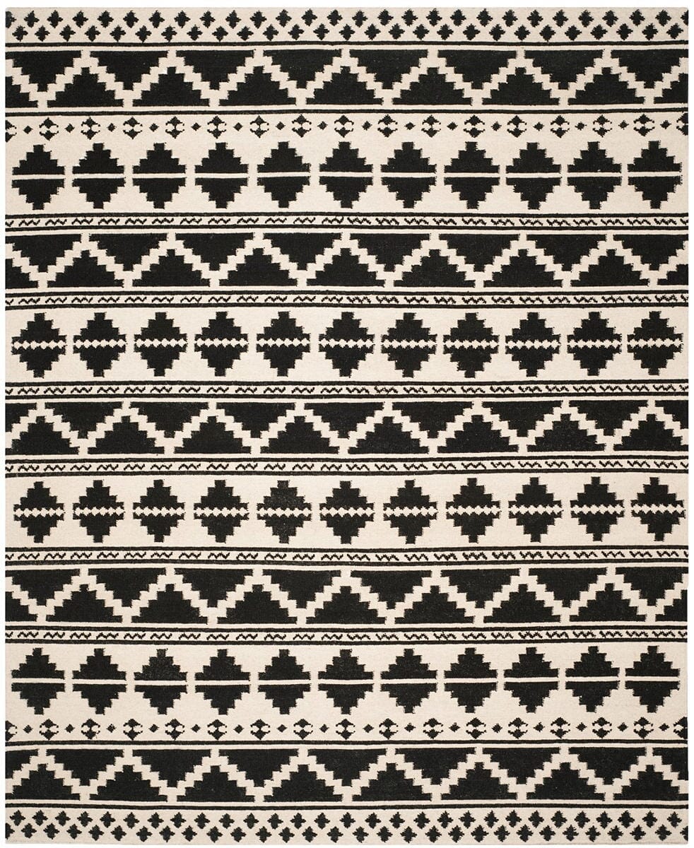 Safavieh Dhurries Dhu110A Navy / Ivory Rugs - Safavieh - dhu110a - 6r